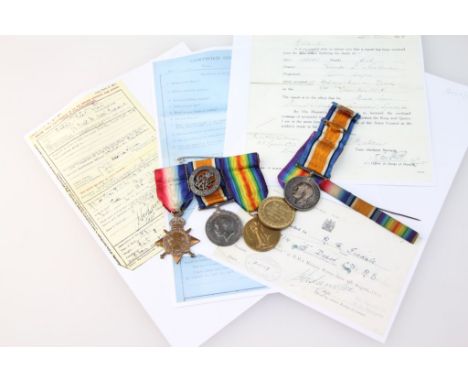 A Great War trio with War Badge to 24608 Pte. R. H. Iredale and a Great War pair to 35551 Pte. G. F. Kirkman, both Liverpool 