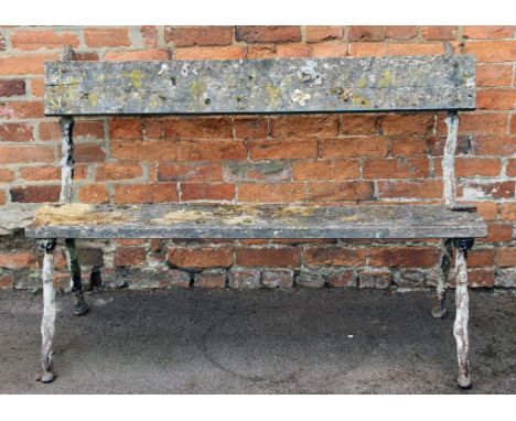 Possibly Hills of Glasgow, a rustic cast iron bench 133 cms.