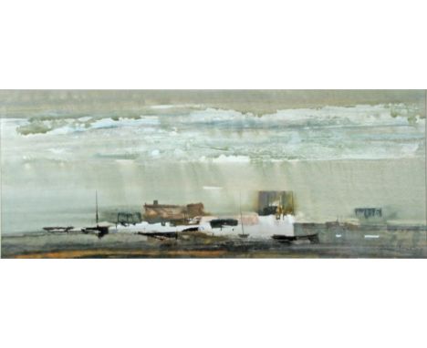 Colin Kent RI (b. 1934) 'Light Rays' watercolour, signed lower right, with artist's label verso 20 x 50 cm (8 x 20 in)