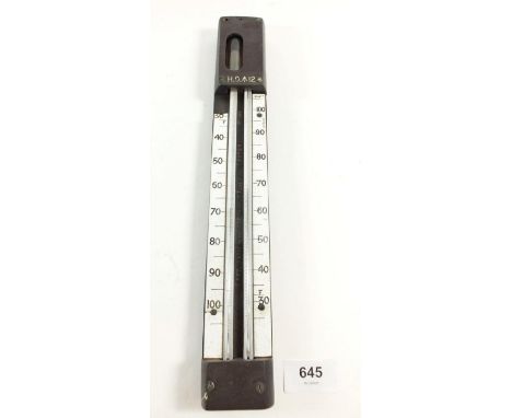 A military WWII maximum and minimum thermometer 