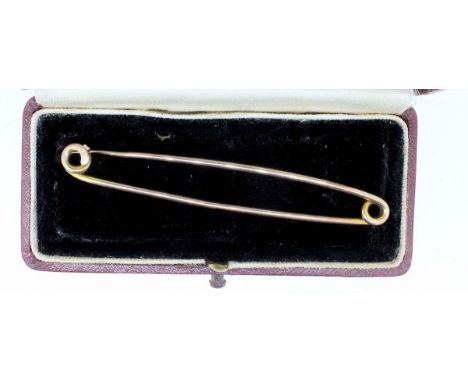 A 9 carat gold stick pin, 5g, cased 