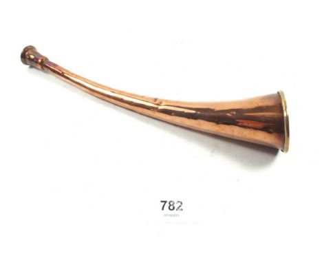 A copper hunting horn 