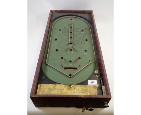 A 'Wizard Pin Game' small bagatelle board 