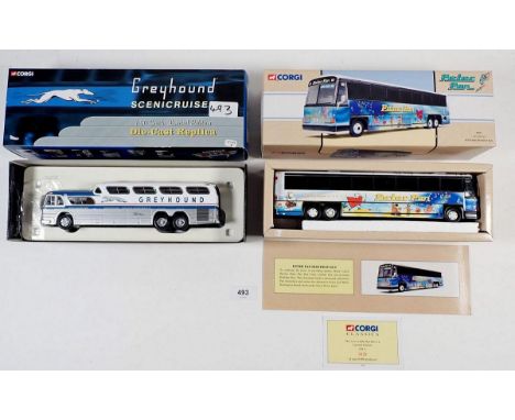 A Corgi limited edition Vintage Bus Lines Greyhound Scenicruiser destination Washington DC GM4501 1:50 scale - boxed, togethe