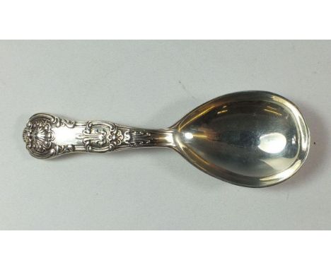 A Queens pattern silver caddy spoon, London 1836 by Charles Boyton, 38.5g 