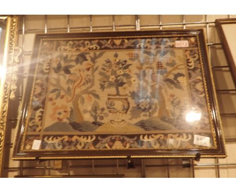 Late Victorian tapestry framed and glazed 49 x 36 cm