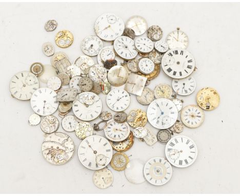 A collection of pocket and wrist watch movements 