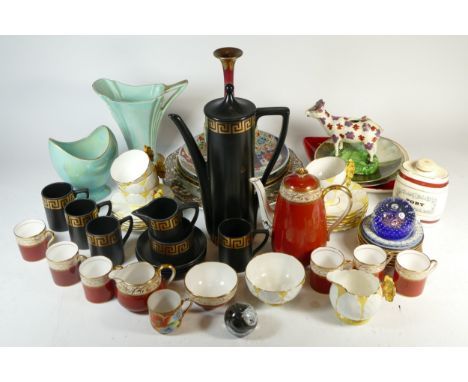 A collection of ceramics, to include a Portmeirion coffee set, a Spode tea service, Aynsley cup & saucers, a Wedgewood meat p