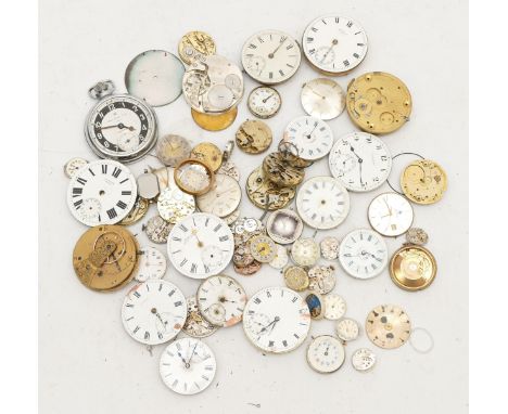 A collection of pocket and wrist watch movements 