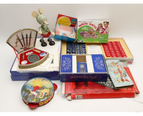 An assortment of vintage board games and toys, to include Stratego, Wacky Races Compact Pussycat, Partymime, the Fantastia co