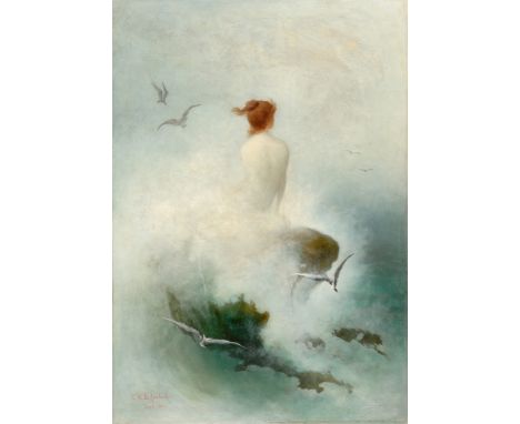 (See English version below)Karl Wilhelm Diefenbach (Hadamar 1851 – 1913 Capri). Frage an die Sterne. 1901Öl auf Pappe.  72,3&
