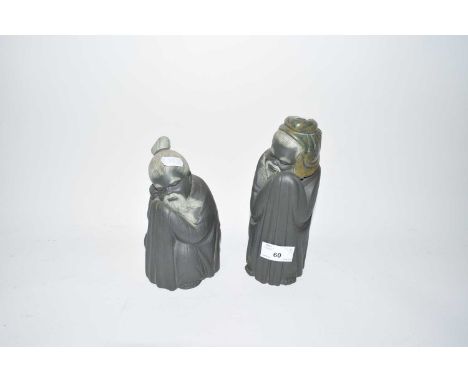 Two Lladro matt finish figures of Chinese wise men