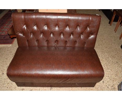 Modern button upholstered pub bench for commercial use only