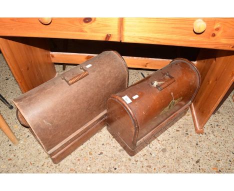 Two vintage cased sewing machines