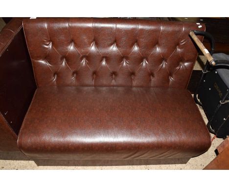 Modern button upholstered pub bench for commercial use only
