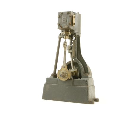 Stuart No.1 model pump engine, 12.5cm flywheel, height 34cm, also a Stuart 1969 catalogue (2)