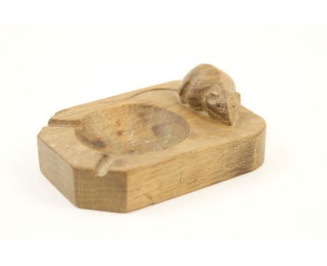 Robert Thompson of Kilburn (The Mouseman) oak ashtray, 10cm