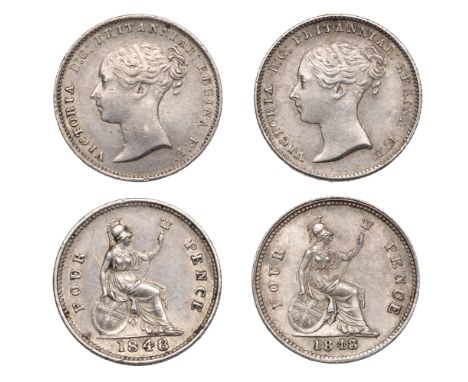 Victoria (1837-1901), Britannia Groats (2), 1848/6, 1848/7/6 (ESC 3341-2; S 3913) [2]. First good very fine, second better bu