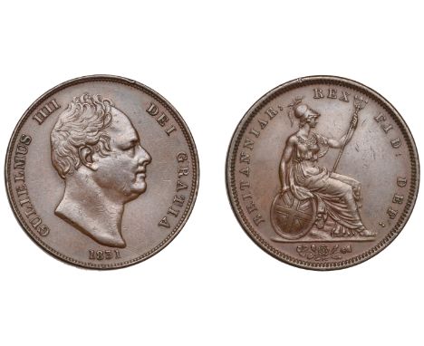 William IV (1830-1837), Penny, 1831, .w.w on truncation (BMC 1458; S 3846). A few light rim and surface marks, good very fine
