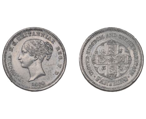 Victoria (1837-1901), Pattern Farthing, 1860 [struck c. 1887], unsigned [probably by L.C. Lauer for 'A. Weyl'], in lead, youn
