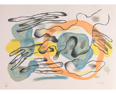 Fernand Leger (French, 1881 - 1955) "Les Muages" - 1959 Signed in the plate and penciled number (3/180) lower margin. Color L