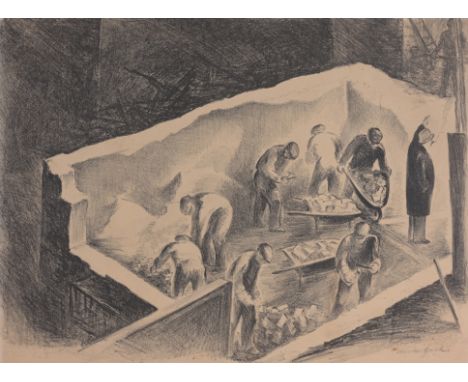 Mabel Wellington Jack (American, 1899 - 1975) WPA Lithograph. Apparently unsigned, from the estate of the artist. Jack's work