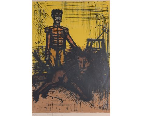 Bernard Buffet (France, 1928 - 1999) "The Lion Tamer" (Le Dompteur) - 1968 Signed in pen and numbered (20/120) in pencil in l