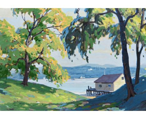 Leo B. Blake (Illinois, Massachusetts, 1887 - 1976) Oil on Panel. Signed lower right. Sight Size: 10 x 13.5 in. Overall Frame