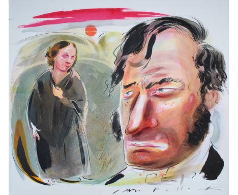 Ian Pollock (B. 1950) "Thomas Hardy - Tess of the D'Urbervilles" Signed lower right. Original Watercolor painting on Illustra