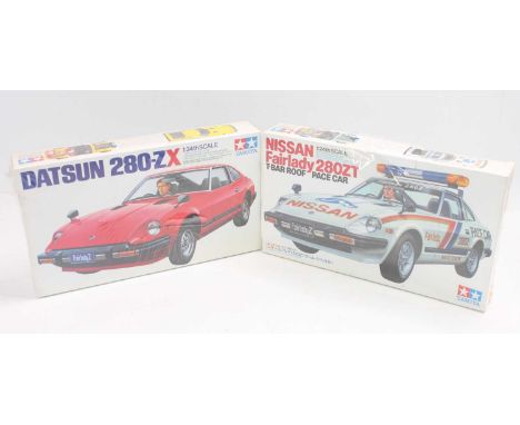 TAMIYA 1.24 scale plastic kits, SS2435 Nissan Fairlady 280ZT T.Bar Roof Pace Car inc Driver figure, SS2413 1978 Nissan Fairla