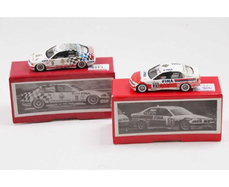 A Gamma Models 1/43 scale Highspeed racing resin kit built racing car group to include a BMW 318 ADAC 1994 1st Gold Race Car,