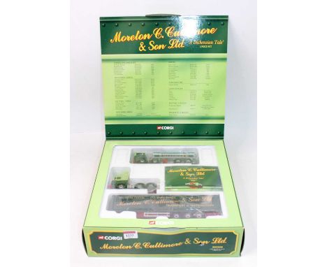 A Corgi Hauliers of Renown 1/50 scale model No. CC99154 Moreton C Cullimore &amp; Son Ltd two-piece Dickensian Tale gift set,