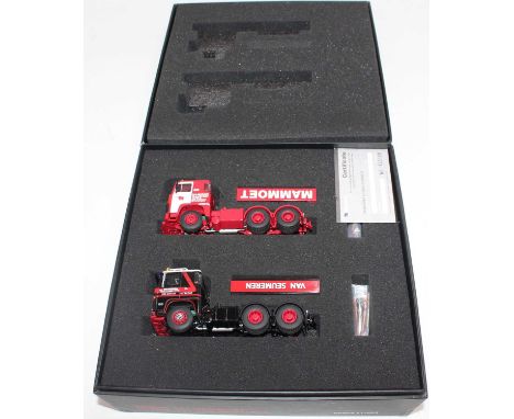 WSI Classics No.9936/410042 1/50th scale Mammoet and Van Seumeren Scania 141 Twin Pack, housed in the original foam packed bo