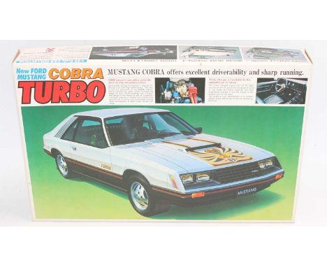 BANDAI 1.20 scale plastic kit, 35253 1979 Ford Mustang Turbo Cobra inc Full engine/chassis/interior detail - 1st issue, Mint 