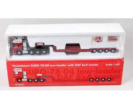 WSI Collectibles No.9003SSC 1/50th scale diecast model of a Nooteboom DAF Tractor Unit and Euro Low Loader trailer, housed in