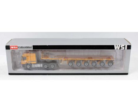 WSI Collectibles No.9986 1/50th scale diecast model of a KNT Mammoet Liebherr MB Titan 6x4 Tractor Unit and Ballast Trailer, 