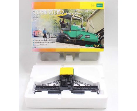 NZG No.670 1/50th scale diecast model of a Vogele Super 2100-2 Tracked Paver, housed in the original box