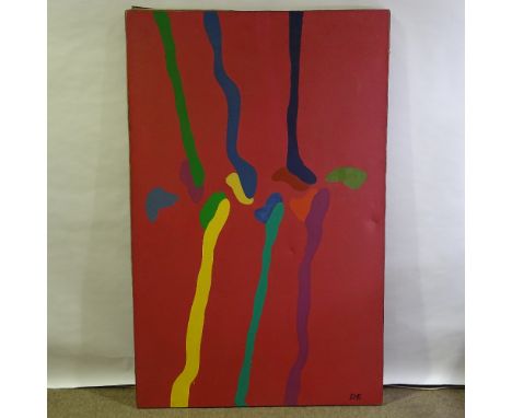 DOUG EARLE - large oil on canvas, Metaphase, signed, circa 1967, 167cm x 107cm, unframed

Very light surface dent in the canv