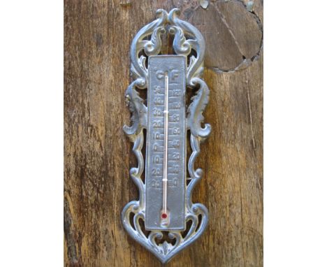 Cast-iron garden thermometer 11 1/2 inches long