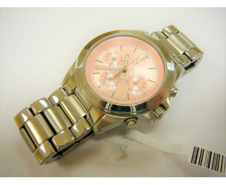 Ladies Juicy Couture quartz chronograph wristwatch. JC20.3.14.0398 2.002.377. Stainless steel case and bracelet. Boxed