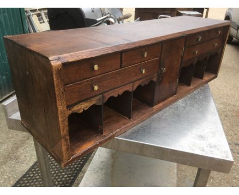 Victorian oak desk gallery with drawers and pigeon hole