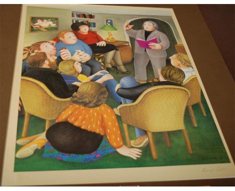Beryl Cook (1926-2008) - The Poetry Reading, Fine Art Trade Guild lithograph, signed in pencil to the margin and with further