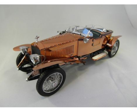 Franklin Mint Rolls-Royce Silver Ghost (Copper coachwork), scale model with papers