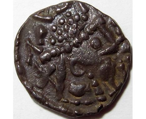 Anglo Saxon - Primary phase Sceatta coinage [c.680-710]. SERIES F - silver sceat. obv. bust right with pelleted helmet. rev. 