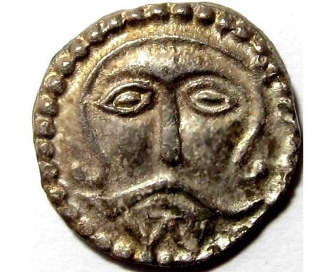 Anglo Saxon - Primary Sceatta coinage [c.680-710]. SERIES Z silver sceat. obv. broad facing portrait with forked beard. rev. 