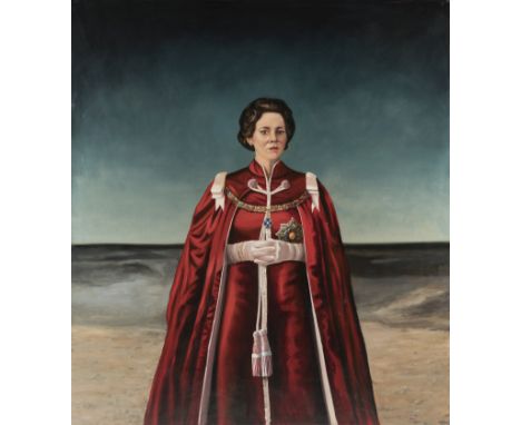 Humphrey Bangham (British)Olivia Colman (as the Queen), after Pietro Annigoni's portrait of Queen Elizabeth II in 1969 A thre