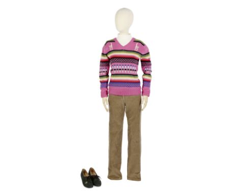 Emma Corrin (as Lady Diana): A knitted jumper ensembleSeason 4, Episode 2, 'The Balmoral Test'Custom-made ensemble comprising