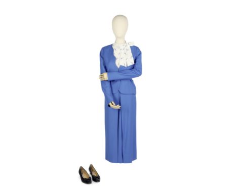 Emma Corrin (as Lady Diana): An engagement ensembleSeason 4, Episode 3, 'Fairytale'Custom-made royal blue crepe ensemble comp