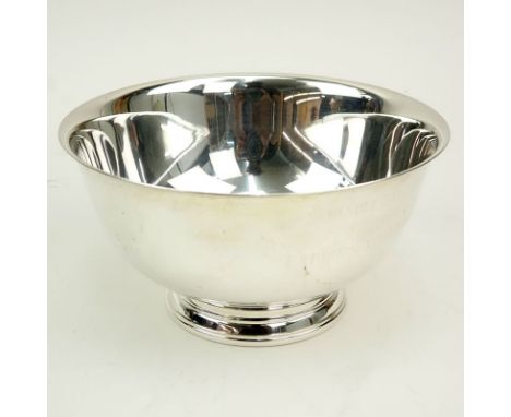 International Sterling Silver Paul Revere Reproductions Bowl. Stamped. Presentation inscription to surface. Good condition. M