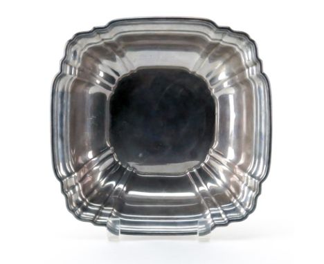 Vintage Gorham Sterling Silver Square Bowl. Signed. Dents, dings. Measures 2-1/4" H x 9" Dia. Weighs approx. 16.55 Troy Ounce